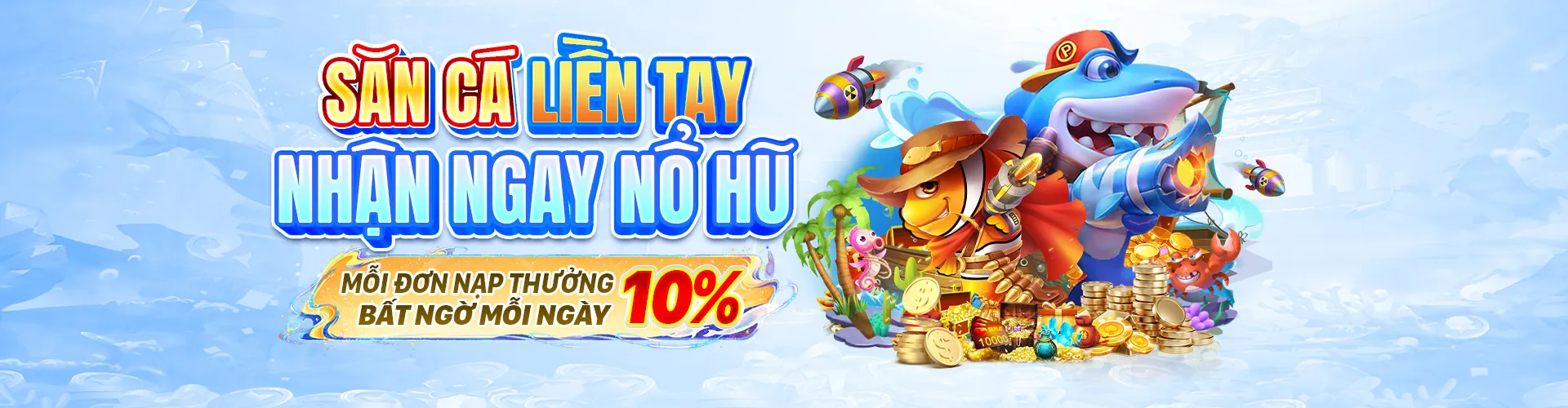 Giao diện game bắn cá qh8888 code với nhiều loại cá và vũ khí